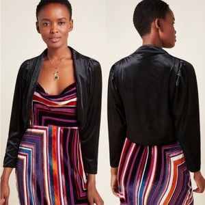 NWT Anthropologie Amadi Verity Velvet cropped jacket, Sz M